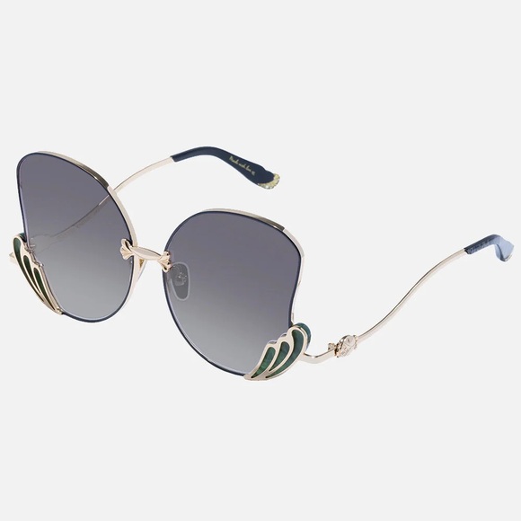 Camilla “Goddess Energy” black emerald marble square oversized boho sunglasses main image 5